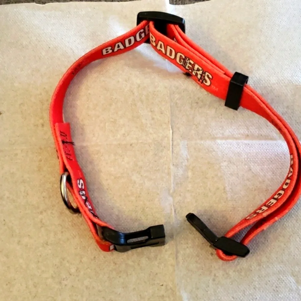 NCAA Officially Licensed Wisconsin Badgers Dog Collar Size Large